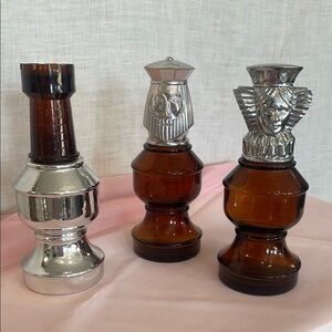 Vintage Avon Collectible Decanters chess pieces